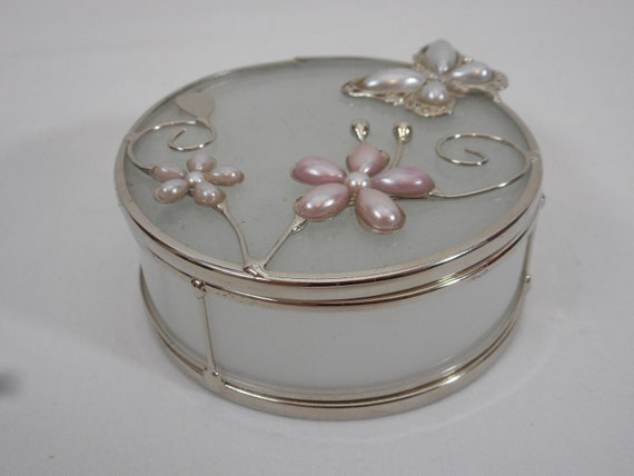 stunning vintage French silver plated metal and g… - image 1