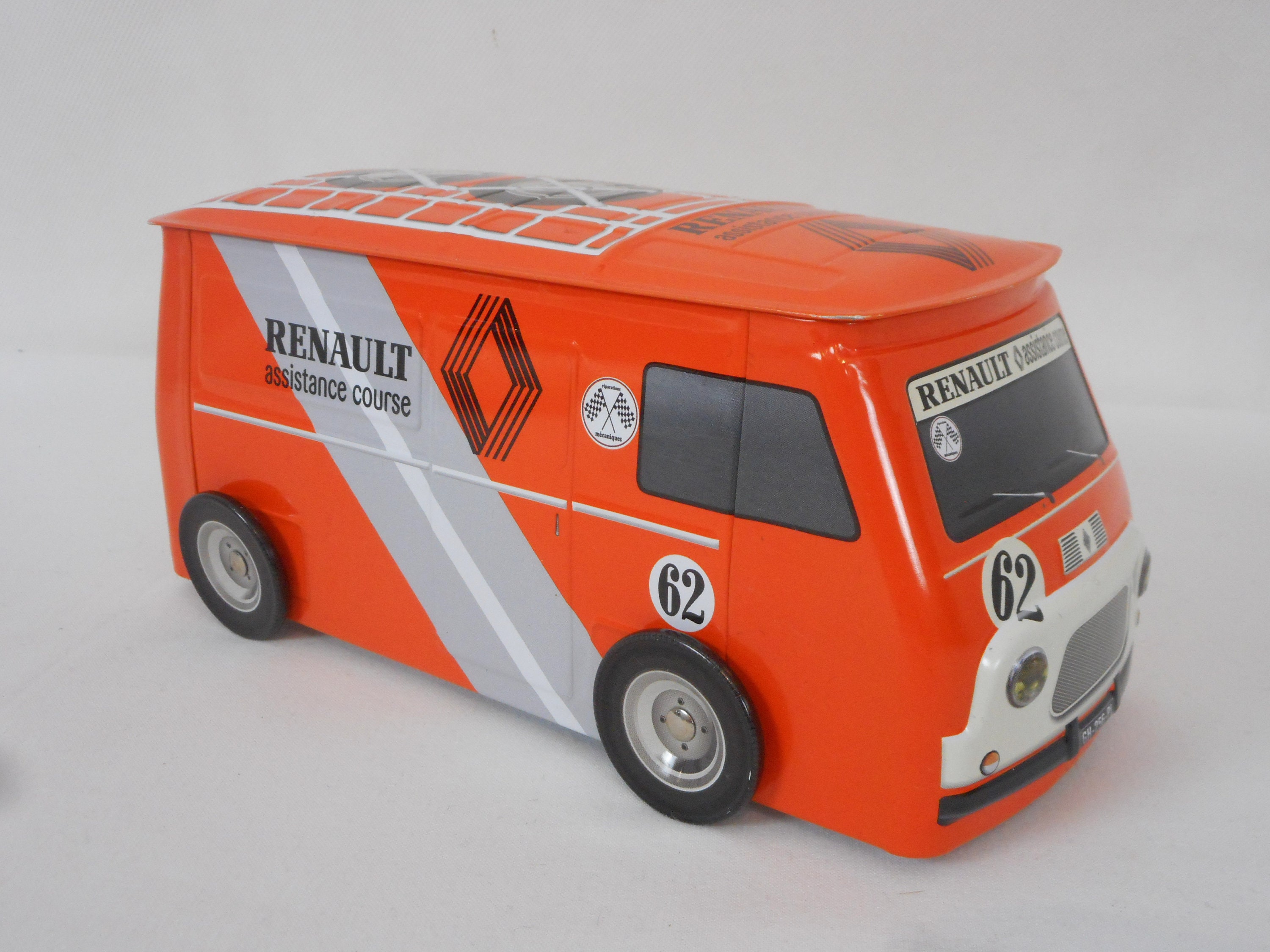 Pièces de Français Métal Renault Van Biscuit Étain/Boîte Rangement Ustensiles Cuisine