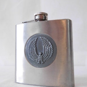 vintage stainless Steel Hip Flask