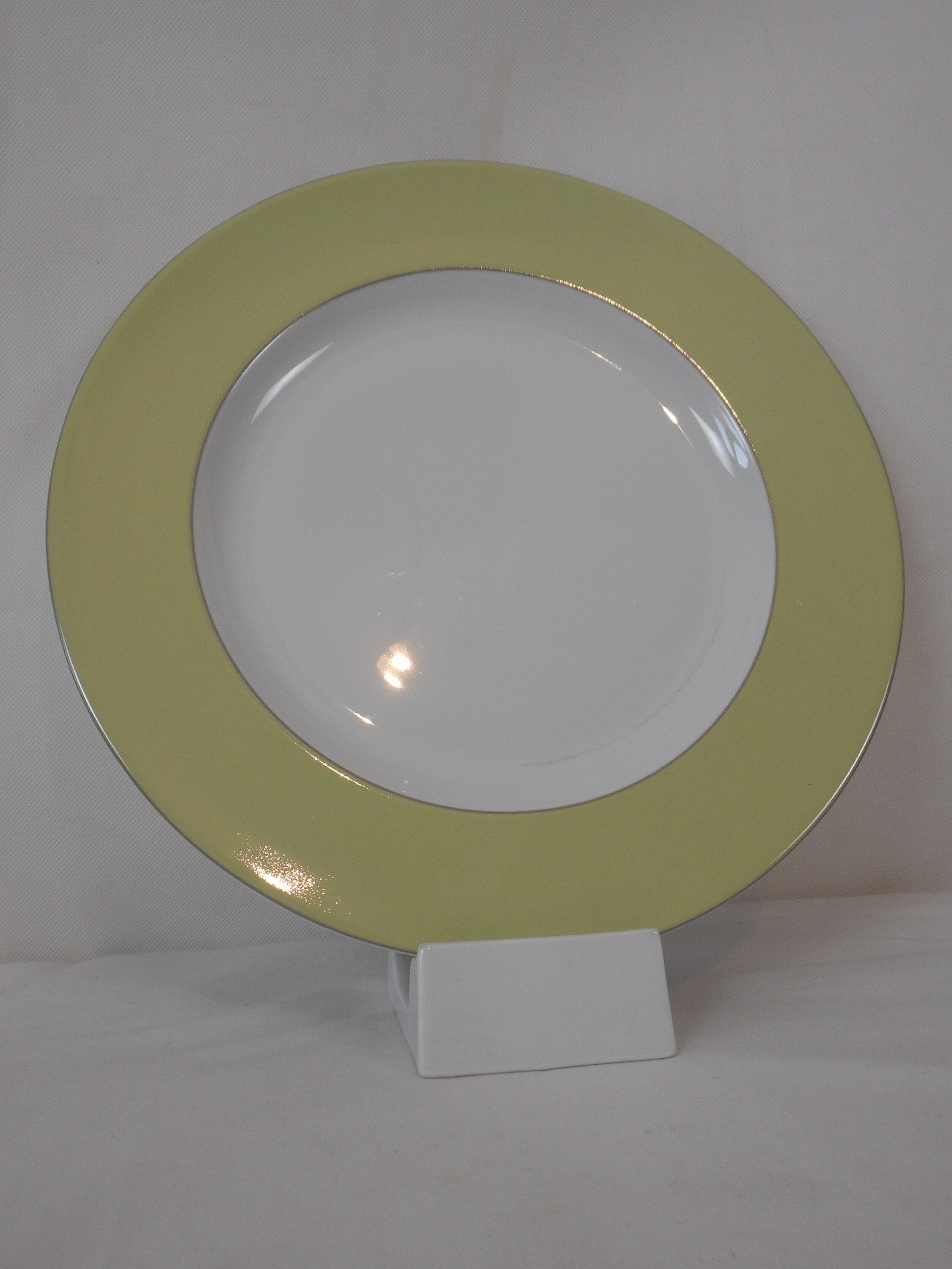 Vintage Français Grande Plaque Charger en Porcelaine/Assiette de Service Vaisselle Plateau