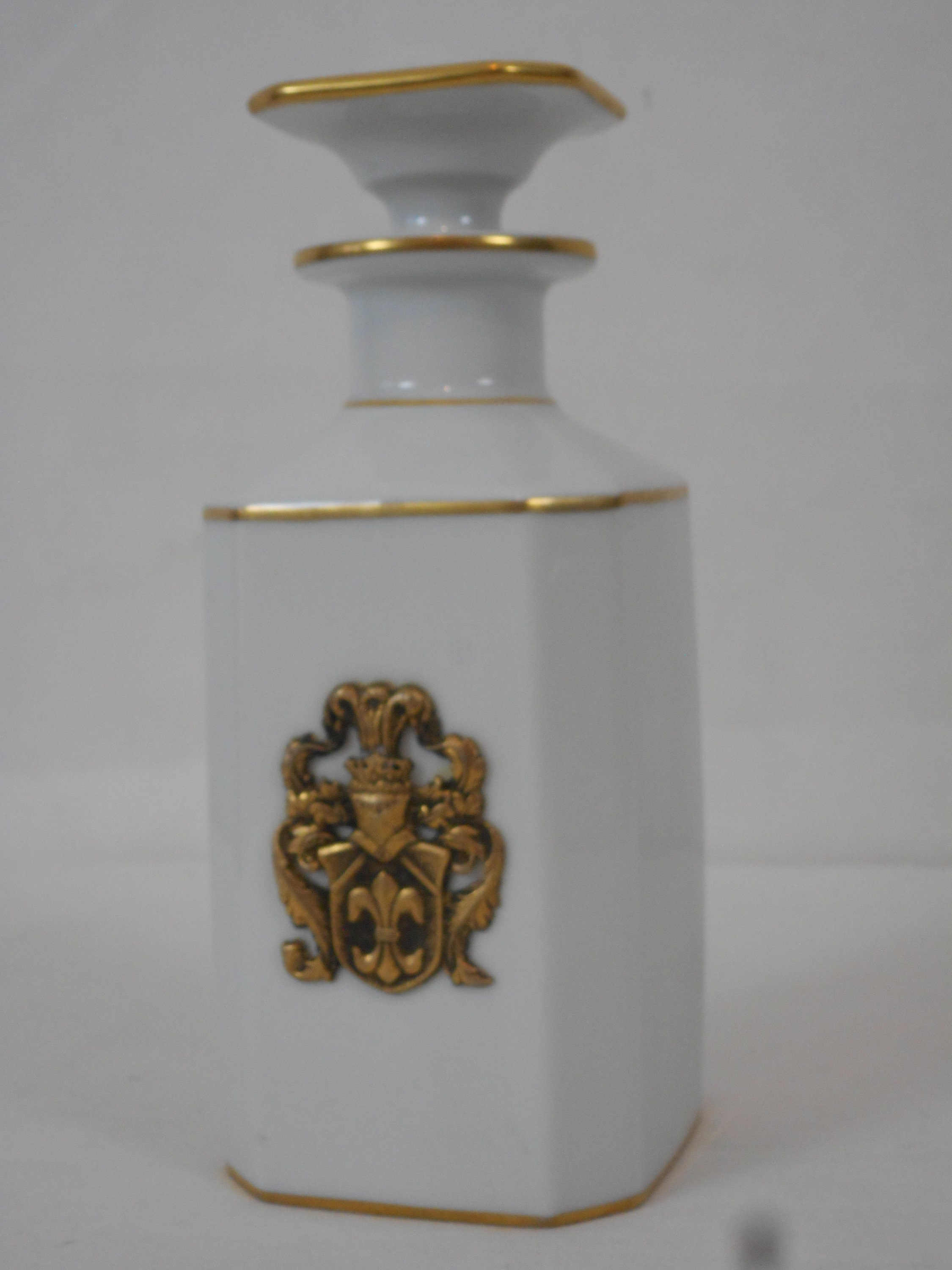 Rare Millésime Français Porcelaine de Limoges Whisky/Carafe Cognac Barware