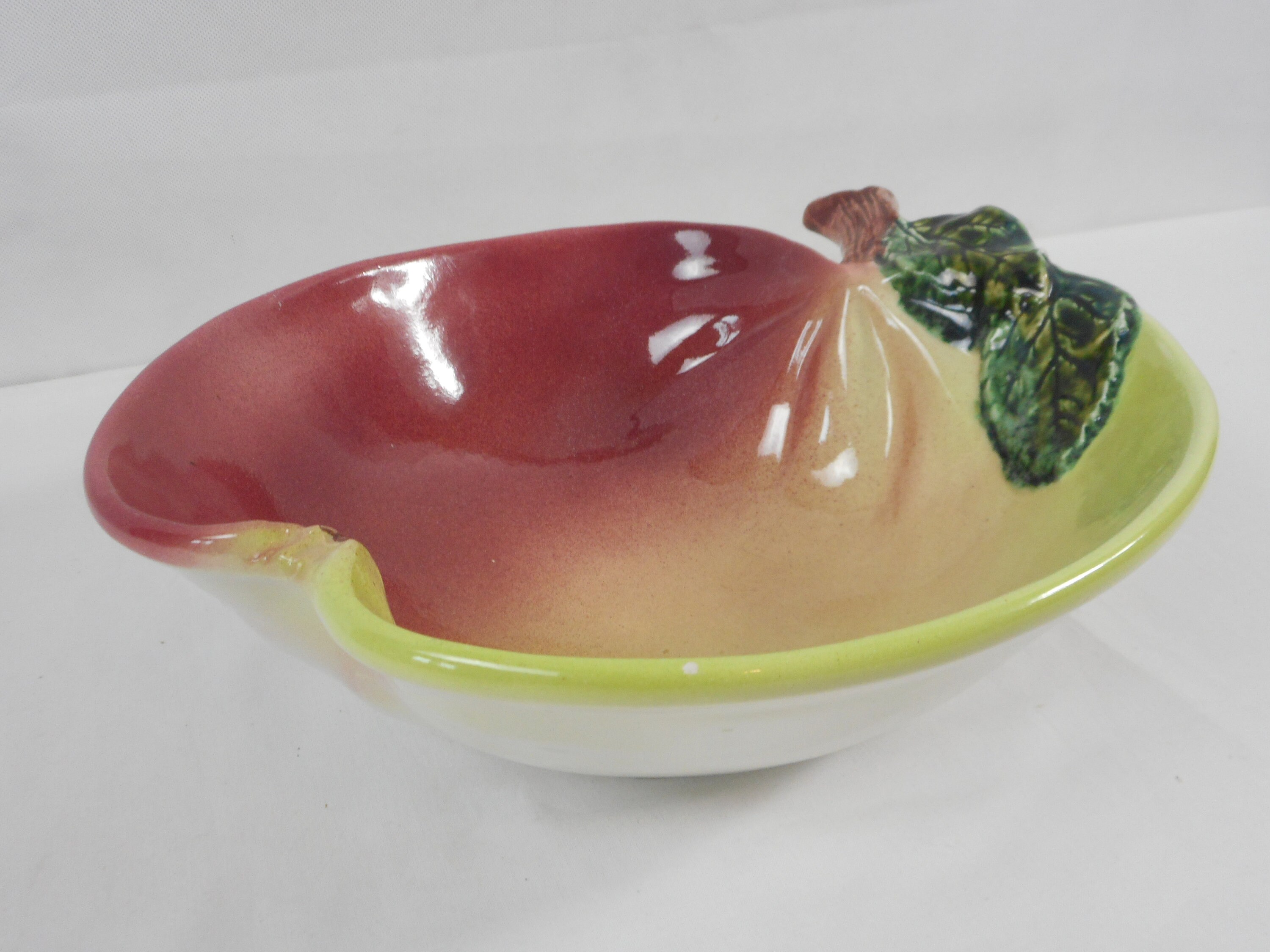Vintage Portugais Céramique Vernis à Salade Bol/De Service Vaisselle Fruits