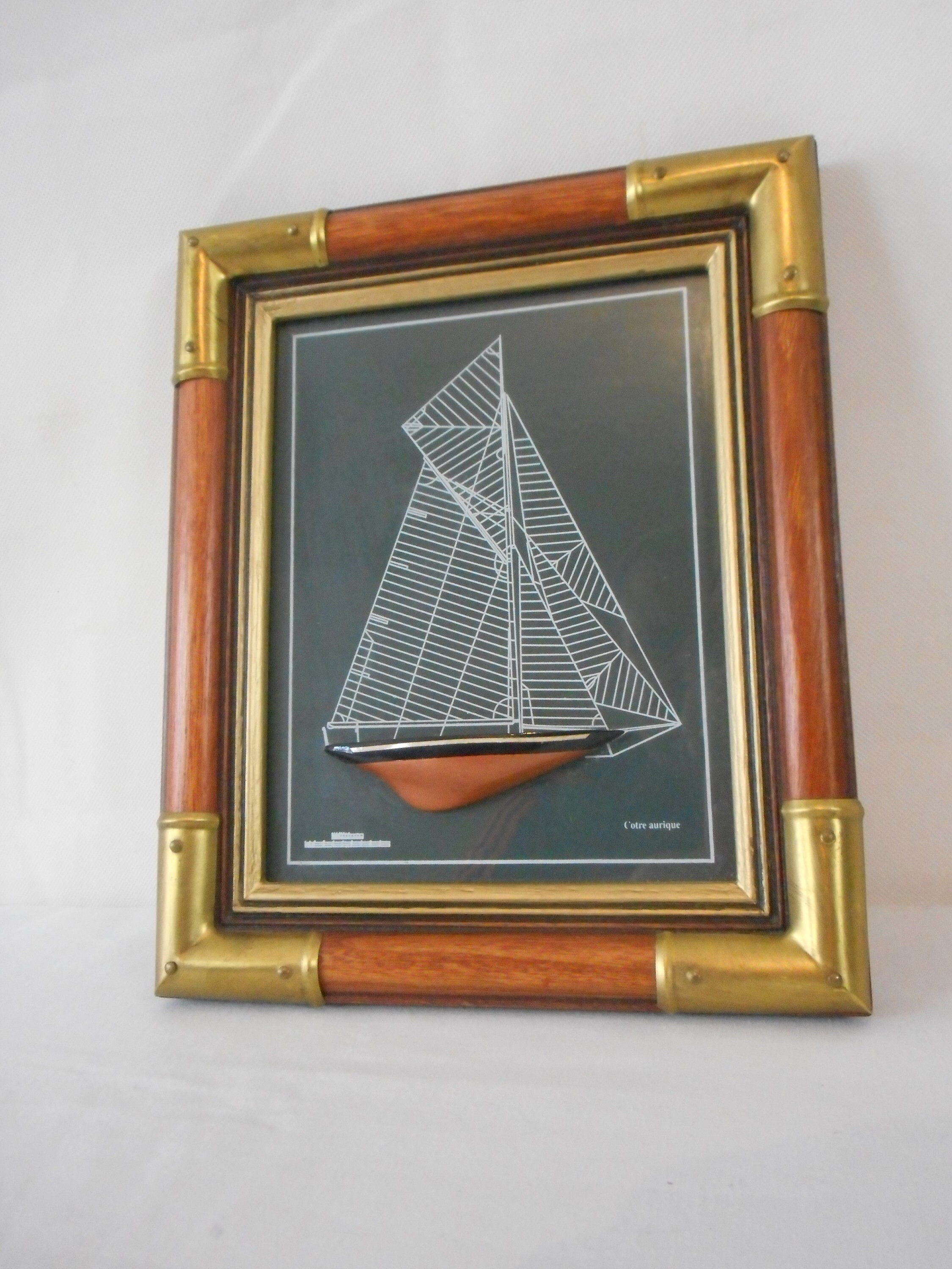 Français Vintage Framed Wall Picture - Nautique/Bateaux Français Décor
