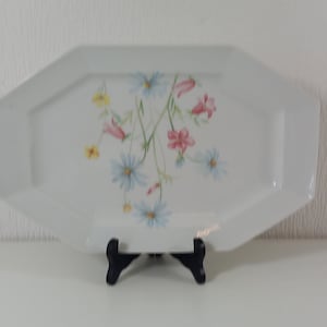 vintage French Limoges porcelain shaped serving tray / platter