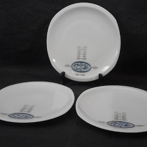 P## set of 3 vintage French Limoges B & Co porcelain plates