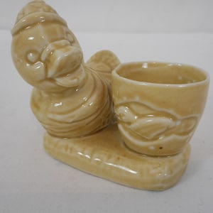 stunning vintage French Glazed ceramic egg cup