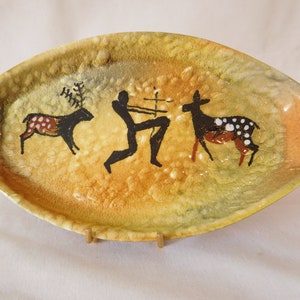 vintage French Vallauris ceramic Glazed decorative plate / dish