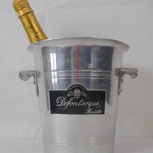 Collectable vintage French aluminium champagne ice bucket / barware