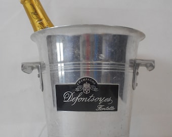 Collectable vintage French aluminium champagne ice bucket / barware