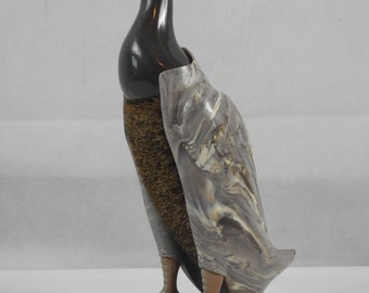 Vintage English free standing shoe brush designed as a duck