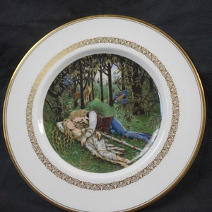 vintage English Royal Worcester The King Arthur fine bone China plate