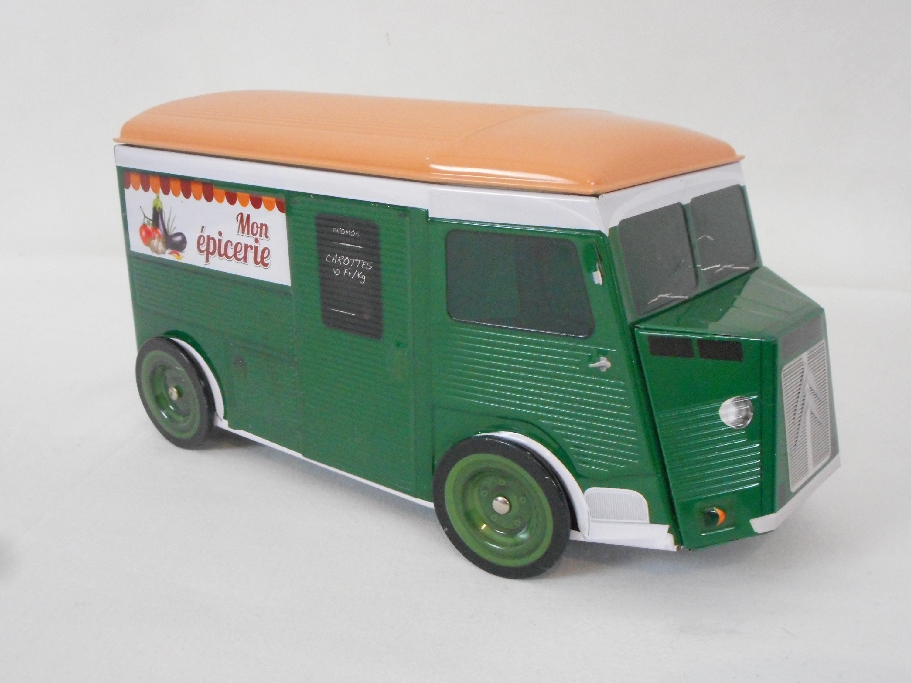 Pièces de Français Métal Citroen Van Biscuit Étain/Boîte Rangement Ustensiles Cuisine