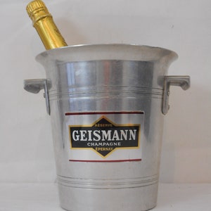 Collectable vintage French aluminium champagne ice bucket / Barware