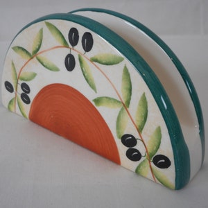 Wunderschöner Vintage französischer Keramiktischservietten- / Serviettenhalter