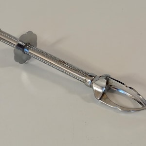 vintage French silver coloured metal sugar tongs / pincers / ice grabber / Pickle tongs