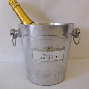 Collectable vintage French Jacquart aluminium champagne ice bucket