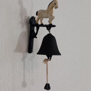 P## vintage French cast iron wall / door Bell / Bells / French décor