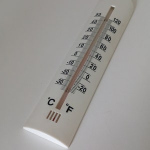 vintage French plastic wall mountable thermometer
