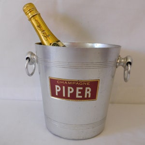 Collectable stunning vintage French Piper aluminium champagne ice bucket