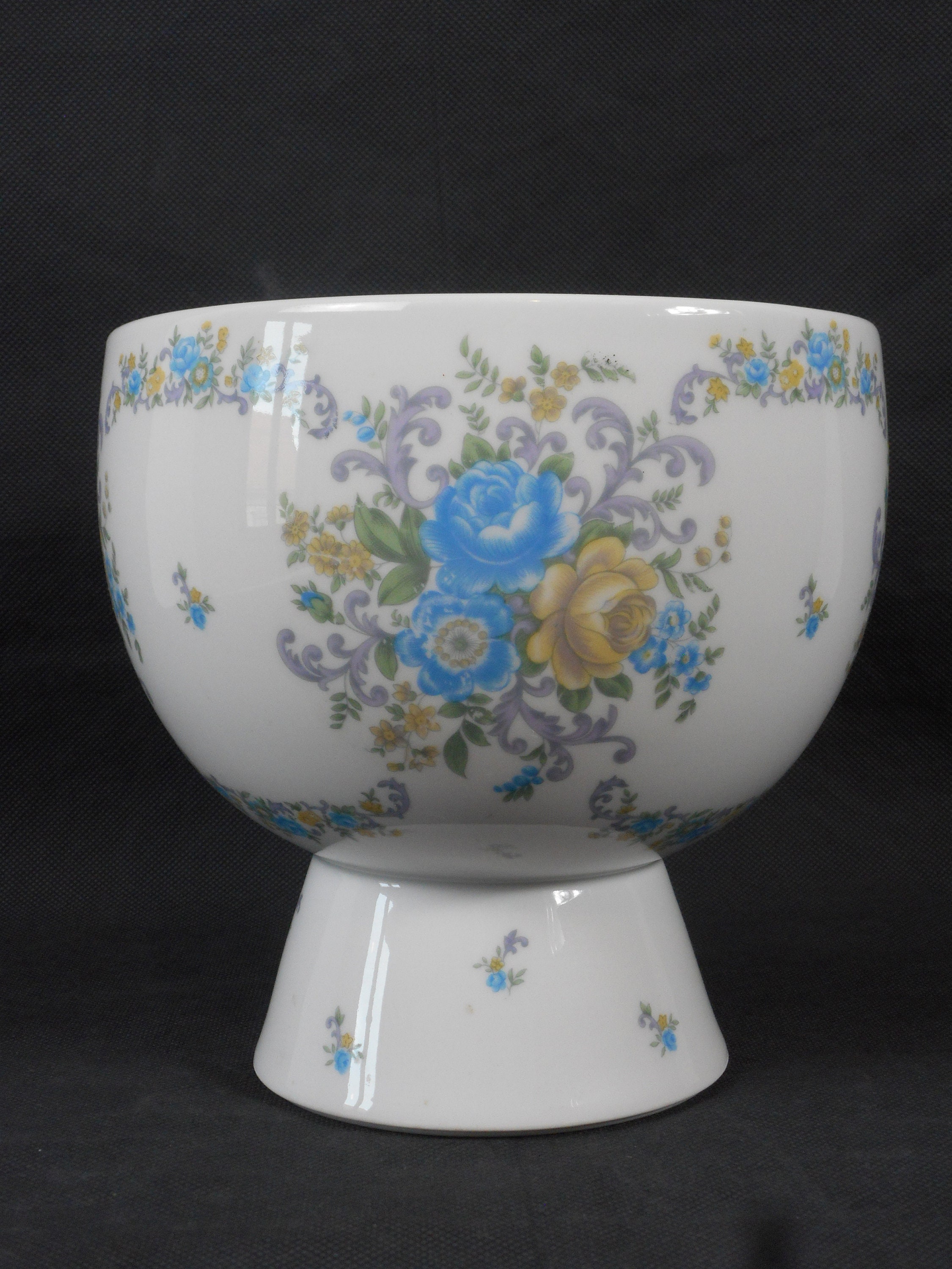 Collectionnable Vintage Français Vase en Forme de Bol Porcelaine Limoges