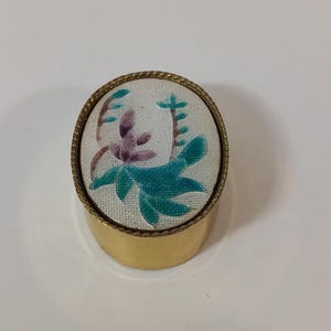 vintage French Metal shaped pill box / trinket box / ornament
