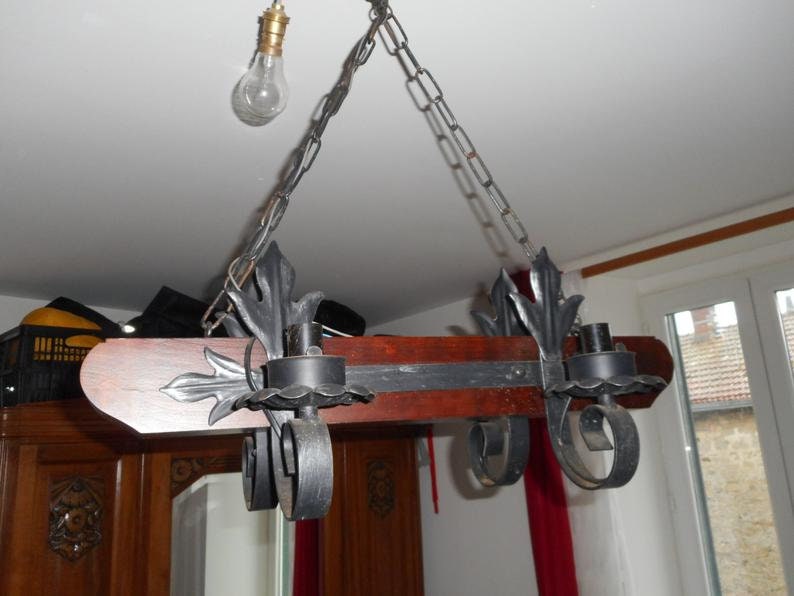 Lustre de Plafond Français et Ferme Fer Cru