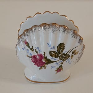 vintage polska porcelana ręcznie malowany serwetki / stojak na listy