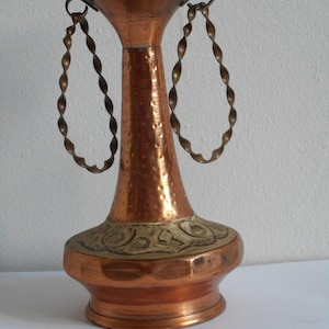 p## French vintage small copper / ornament / vase