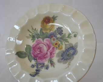 Collectable vintage French Limoges porcelain stamped table ashtray