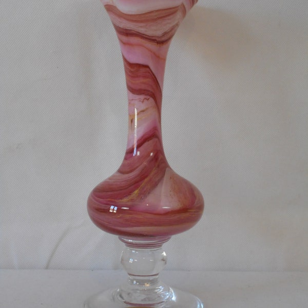 stunning vintage French Cristallerie Pierre De Lune glass decorative vase / French decor