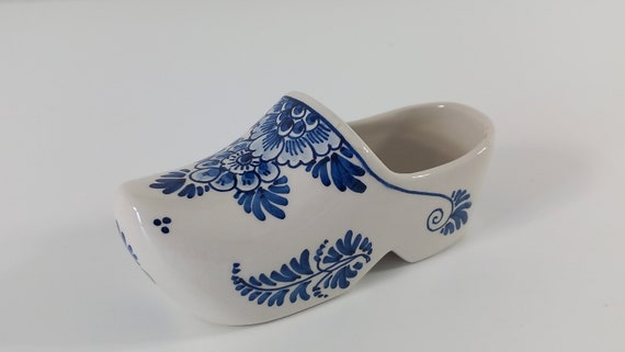 希少 vintage ビンテージ オランダ 小さな木靴 デルフト焼 陶器 【公式