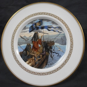 vintage English Royal Worcester The King Arthur fine bone China plate