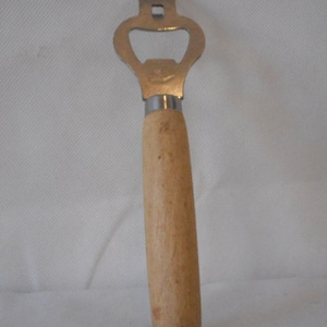 vintage French Hand made wooden bottle opener / Barware