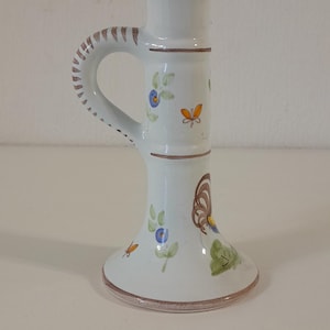 p## bougeoir / bougeoir vintage français en céramique peint à la main