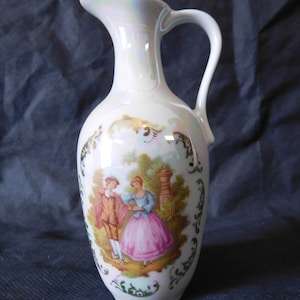 Collectable vintage French small Limoges porcelain decorative vase
