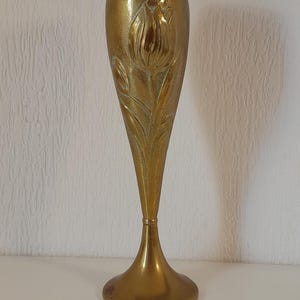 very nice vintage French hand made brass vase / ornaments / French décor