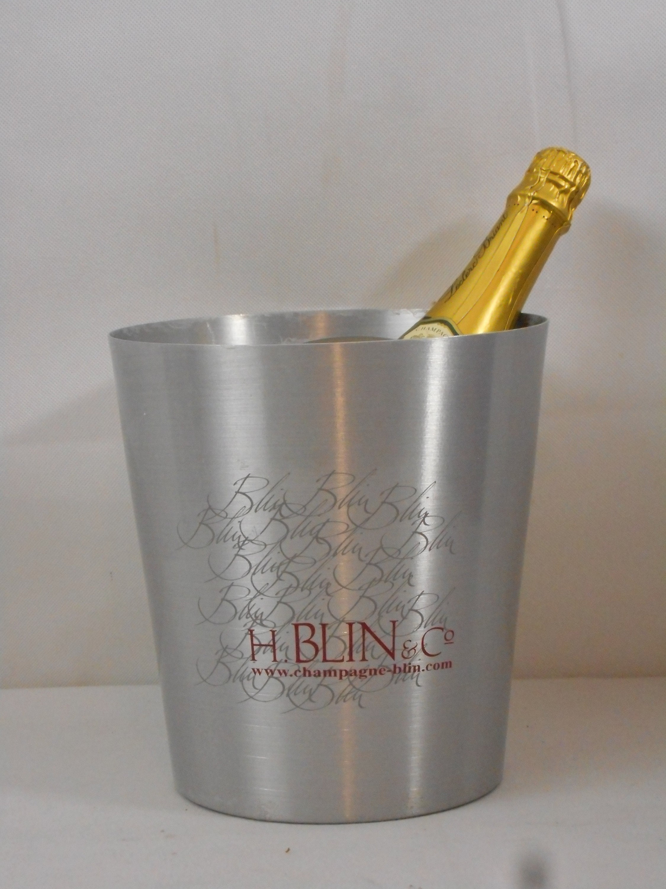 Vintage Français H.blin & Co Seau à Glace Champagne en Aluminium