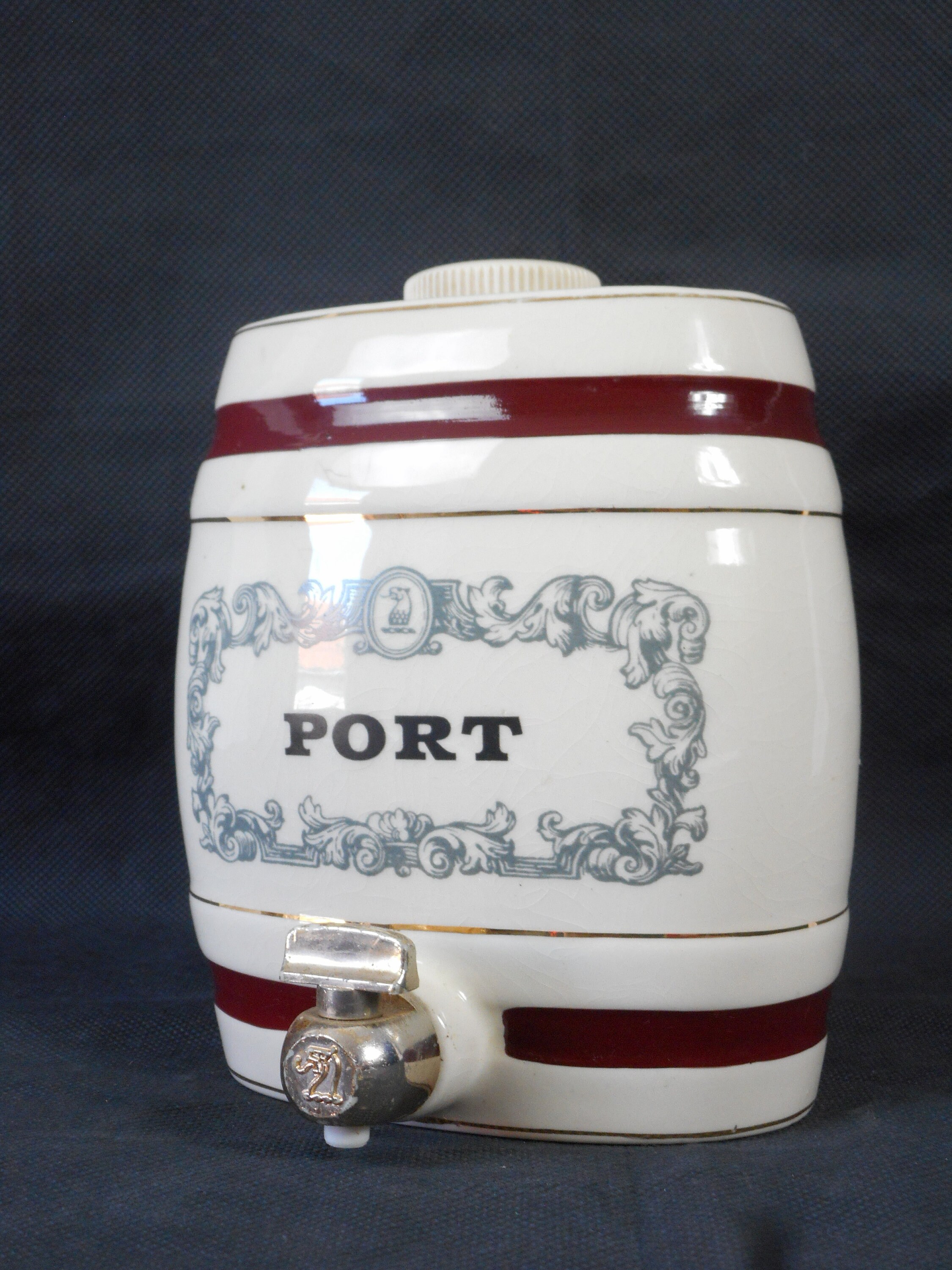 Carafe de Port en Céramique Royal Victoria Wade Vintage Rare à Collectionner