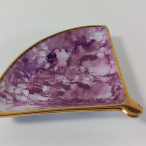 vintage French Limoges porcelain small hand painted stamped table ashtray