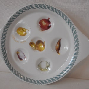 vintage Tognana White ceramic Escargot / snail serving / cooking dish / kitchenware