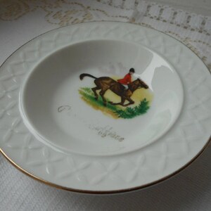 vintage French Limoges porcelain round shaped table ashtray