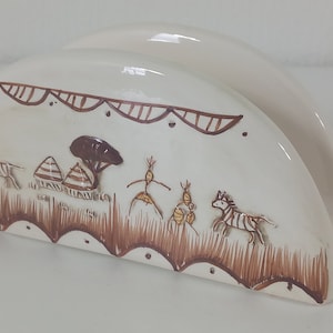 Porta tovaglioli / porta lettere / porta tovaglioli in ceramica francese vintage