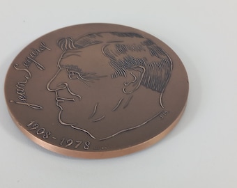 atemberaubende französische Vintage Bronze / Metall / Monnaie De Paris Medaille