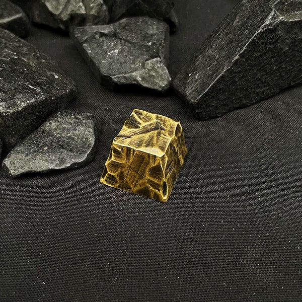 Hand Carved Brass Keycaps Retro Vintage Key Cap Artisan Keycap R4 For Cherry MX Mechanical Gaming Keyboards