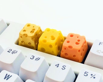 Cheese Resin Keycap Handmade Artisan Key Cap R4 OEM Keycaps For Cherry MX Mechanical Gaming Keyboard 1 Pcs