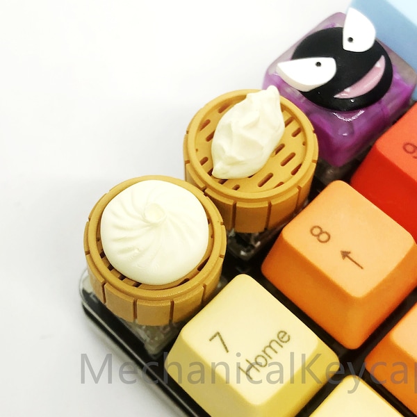 Magnetic Keycap Steamed Bun Dumpling Chinese Food ESC Mechanical Artisan Keycaps keyboard Key Caps For Cherry MX Gaming Keyboard