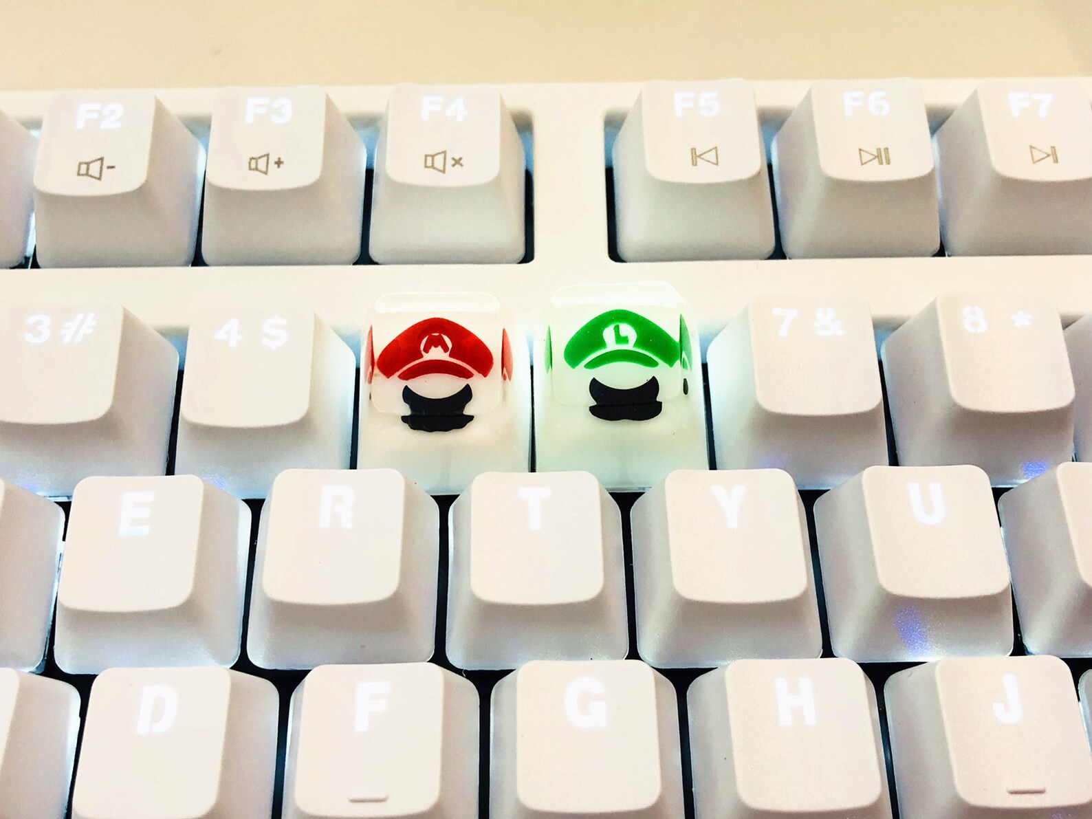 SA Super Mario Resin Keycap Handmade Artisan Backlit Key Cap Etsy