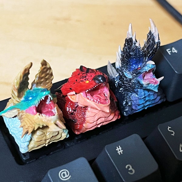 3D Monster Hunter Keycaps ESC R4 Artisan Keycaps Key Cap For Cherry MX Mechanical Gaming Keyboard 1 Pcs