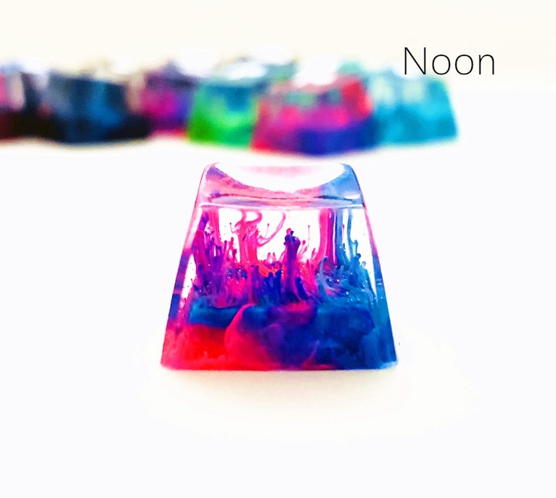 Handmade SA Sea World Day Night Noon Marine Life Resin Keycap Artisan Backlit Key Cap Keycaps For Cherry MX Mechanical Gaming Keyboard 1 Pcs 