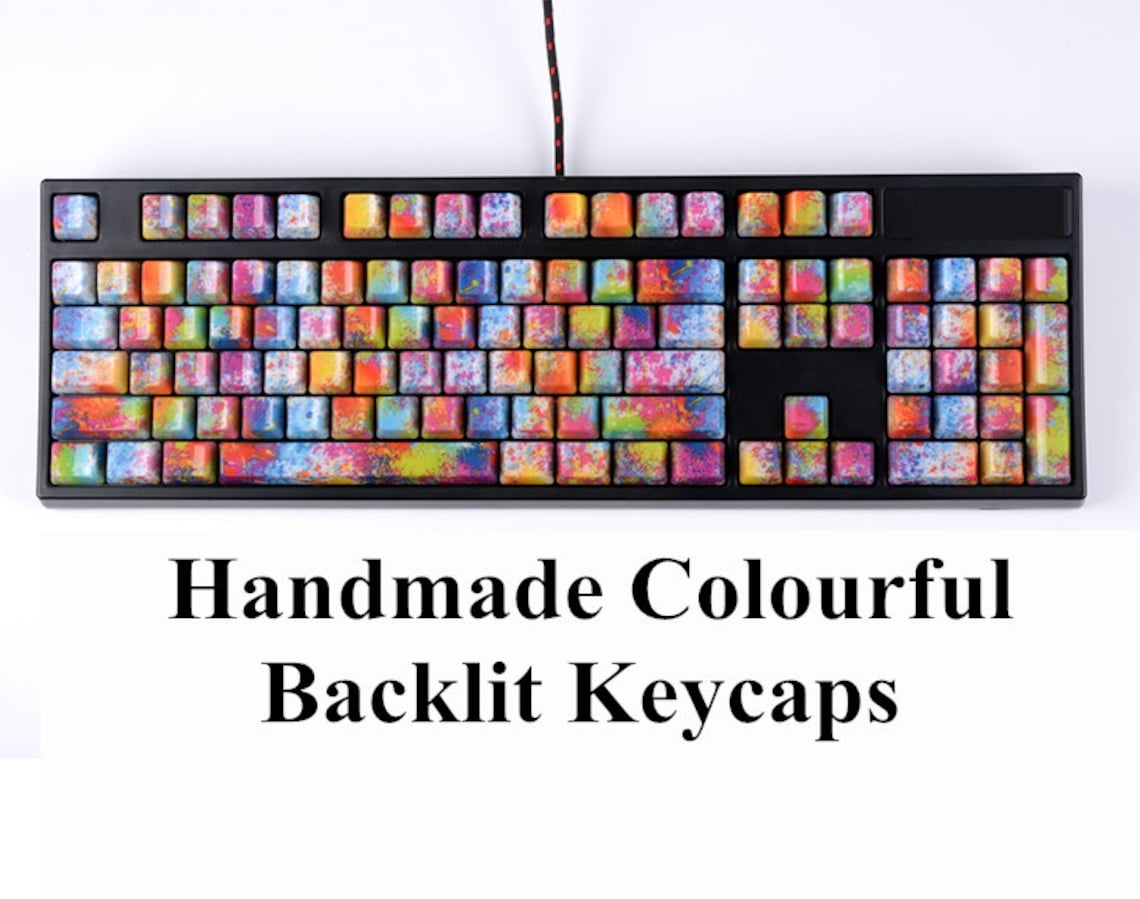 Handmade Colourful Painting Style Keycap OEM Height Backlit Etsy UK